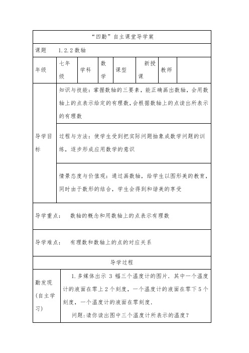 数轴教学设计.