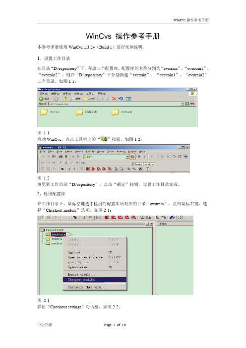 WinCvs操作参考手册