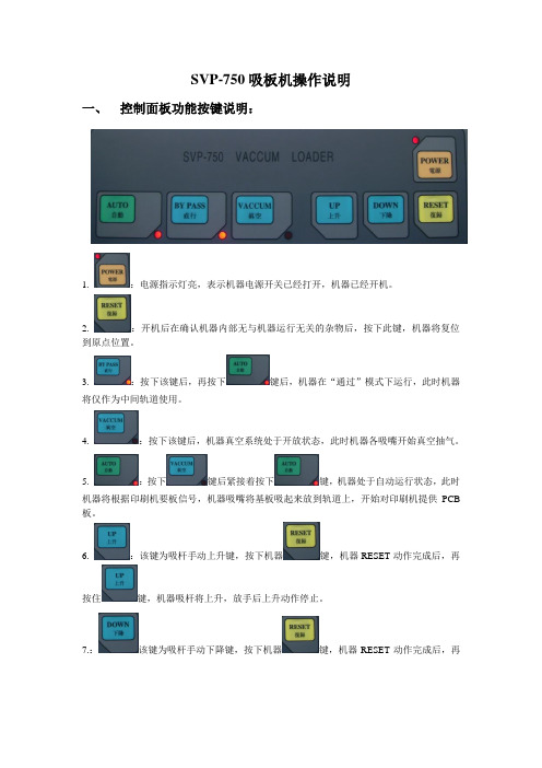 SVP-750吸板机操作说明