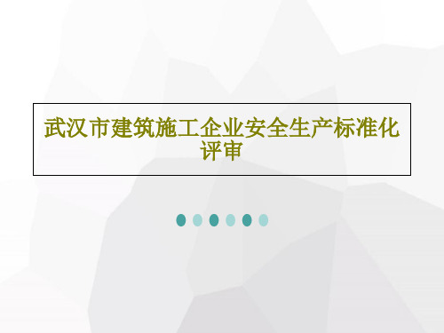 武汉市建筑施工企业安全生产标准化评审PPT文档46页