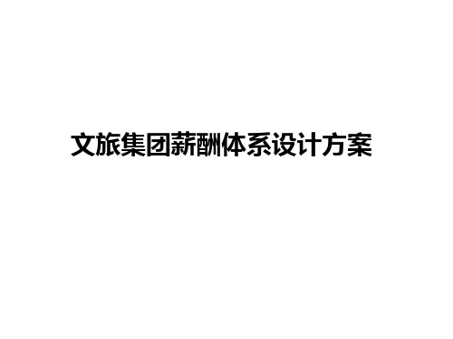 知名文旅集团薪酬体系设计方案