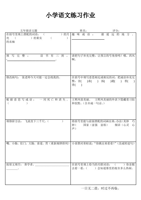 小学五年级语文自我提高IV (97)