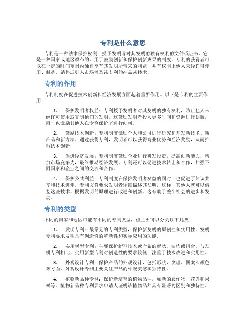 专利是什么意思