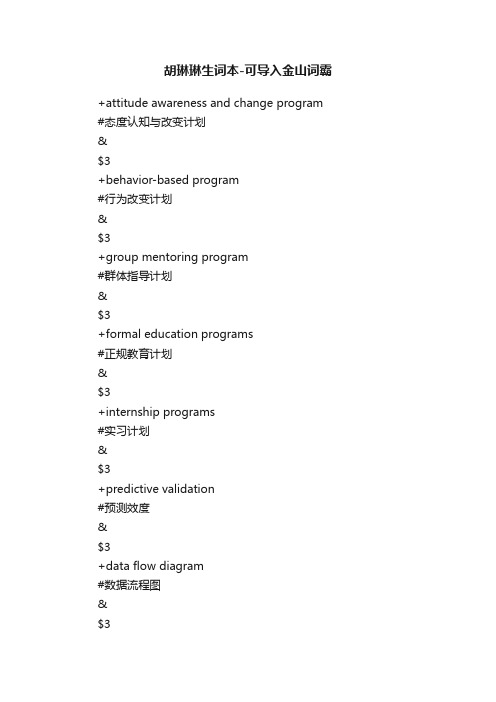 胡琳琳生词本-可导入金山词霸