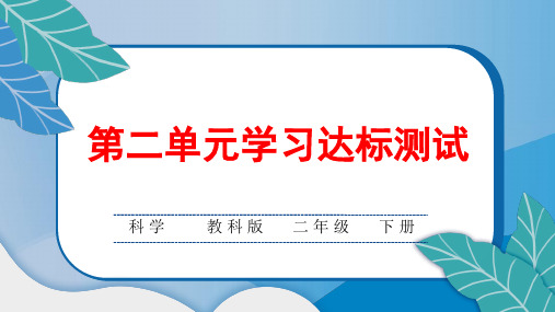 教科版小学二年级科学下册第二单元综合达标测试卷含答案