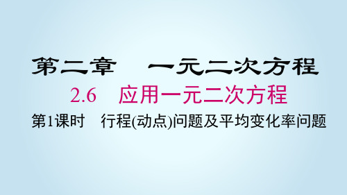 2.6 第1课时 行程(或动点)问题及平均变化率问题 精品课件 R