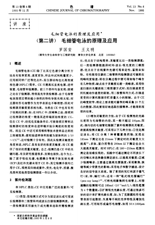 毛细管电泳的原理及应用(第二讲)毛细管电泳的原理及应用.