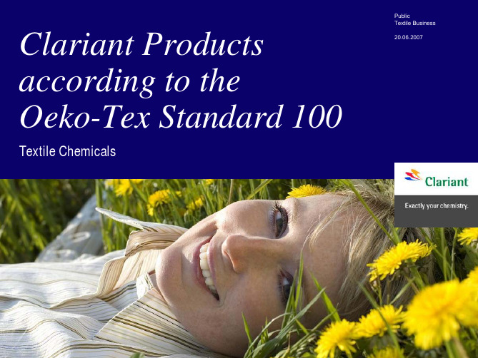 Clariant Products according Oeko-Tex 100 Standard