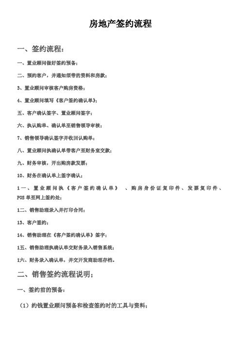 房地产签约流程