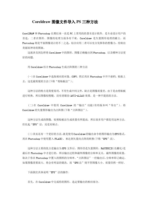 Coreldraw图像文件导入PS三种方法