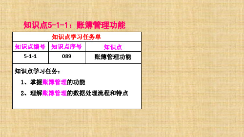 第五章  账簿管理  《会计信息系统》PPT课件