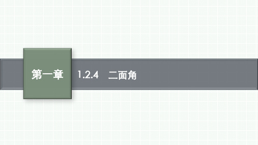 人教B版高中数学选择性必修第一册精品课件 第1章 空间向量与立体几何 1.2.4 二面角