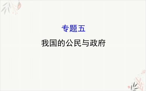 高考政治二轮复习我国的公民与政府PPT演示课件