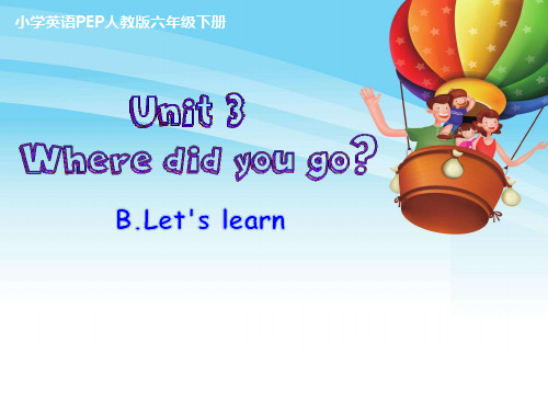 人教PEP版英语六年级下册Unit3  B Let's learn课件