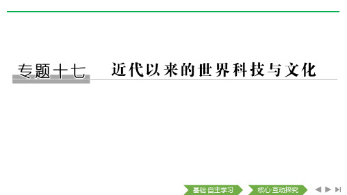 2020版历史高考新素养大一轮人民江苏专用(课件+讲义+优选题)：专题十七  近现代以来的世界科技与文化 (1)