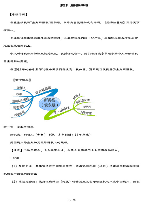 初级会计法规第五章知识点汇总