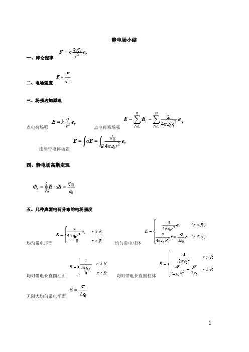 (完整word版)大学物理_电磁学公式全集