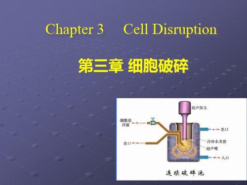 生化分离工程_苏海佳_第三章细胞破碎