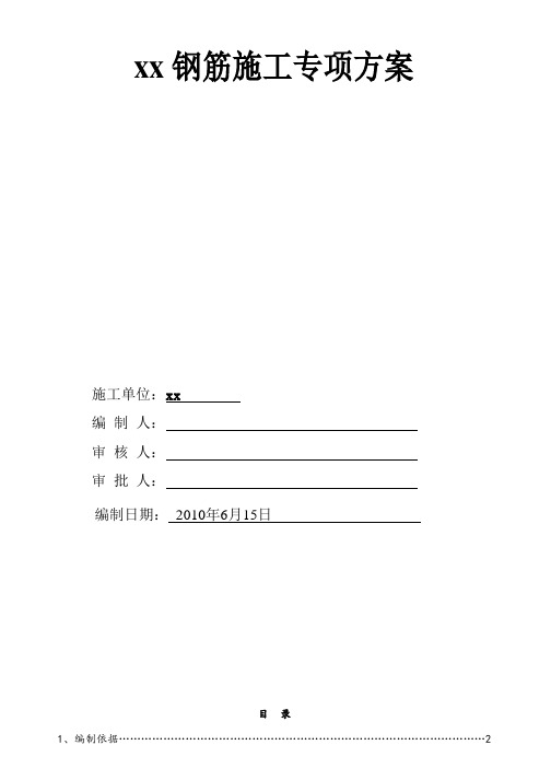 钢筋专项施工方案.doc