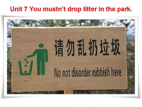 剑桥少儿英语二级AUnit_7_You_mustn’t_drop_litter_in_the