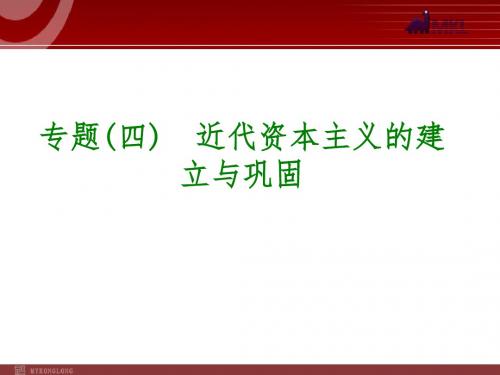 历史专题复习课件：专题(4)  近代资本主义的建立与巩固(13张PPT)