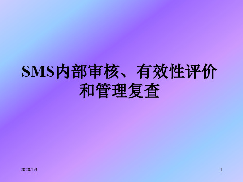 航运公司SMS内审员培训-之-SMS内部审核、有效性评价和管理复查(可编辑ppt文档)