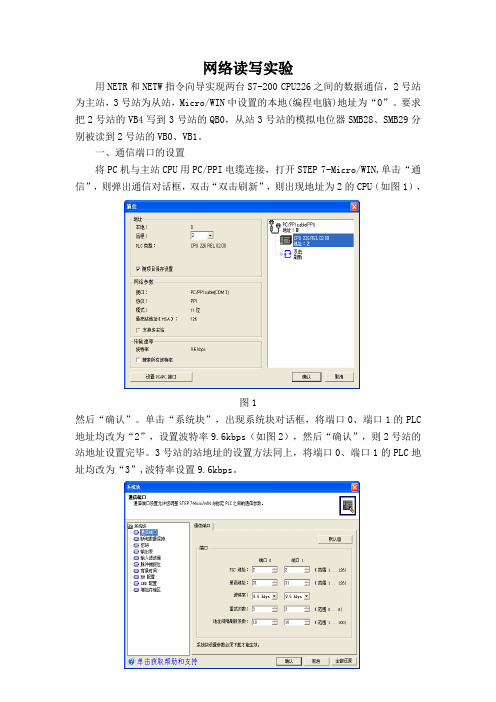 s7-200主从通信实验