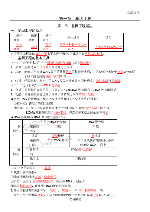 最新生物选修三知识点总结归纳