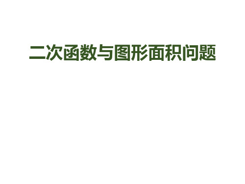 二次函数与图形面积问题