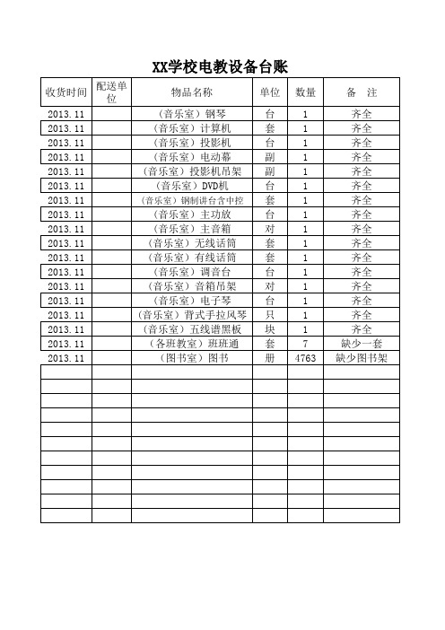 电教设备台账