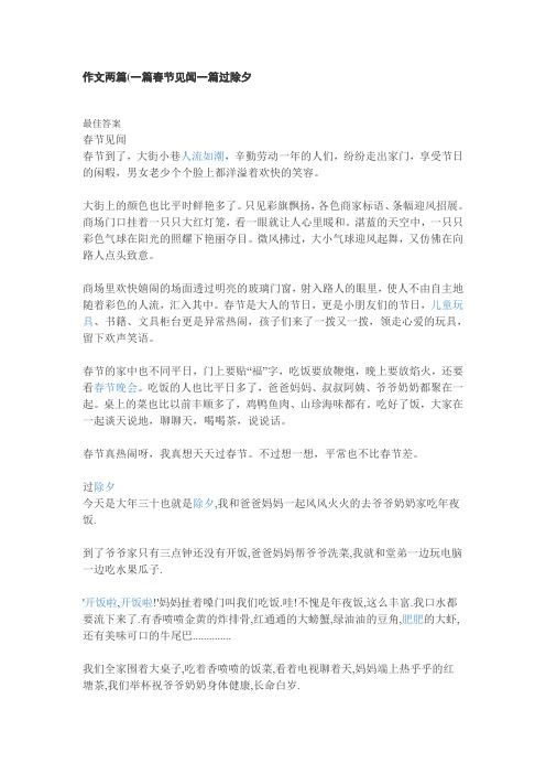 作文两篇