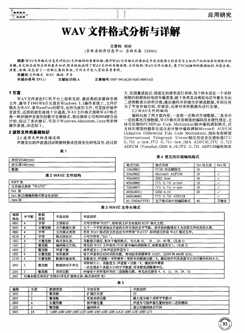 WAV文件格式分析与详解