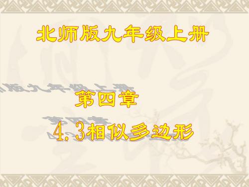 北师大版九年级数学上册4.3 相似多边形课件