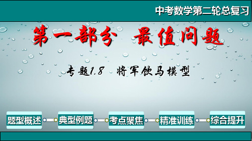 专题1.8 最值问题-将军饮马模型-2021年中考数学第二轮总复习课件(全国通用)