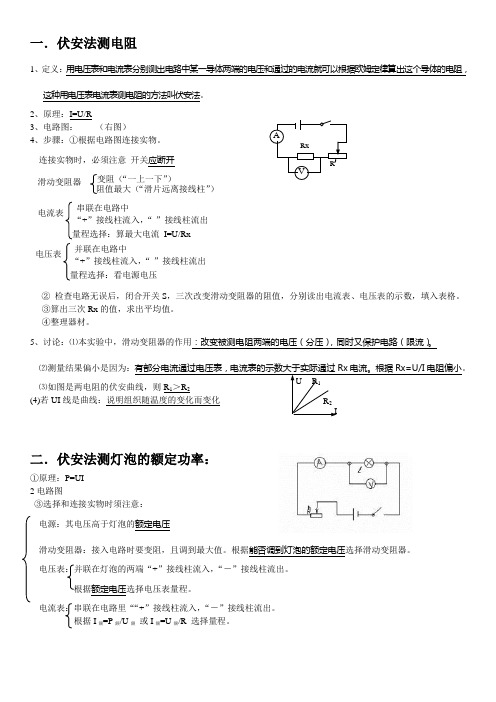 (完整版)初中物理实验总结