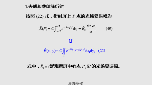 夫朗和费单缝和多缝衍射PPT课件