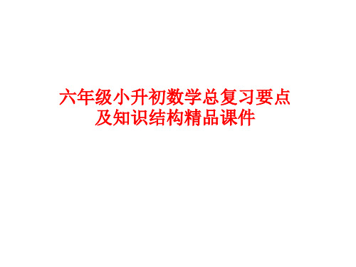 打包下载(38页)六年级小升初数学总复习要点及知识结构精品课件