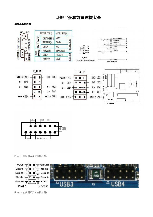 联想主板和前置连接大全