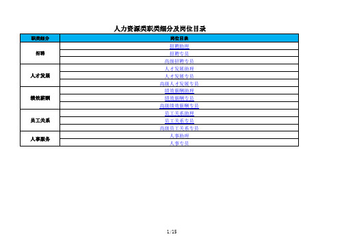 P类专业技术能力举证评分表(人力资源类岗)