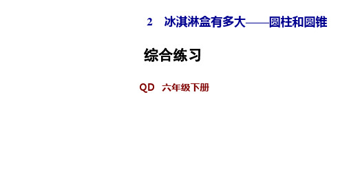 青岛版六年级下册数学习题课件 综合练习 (共20张PPT)