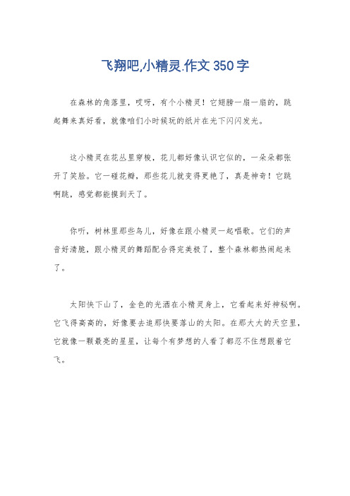 飞翔吧,小精灵.作文350字