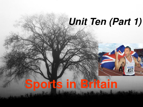 Unit 10 (Part 1) Sports in Britain英国的运动