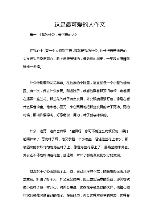 这是最可爱的人作文