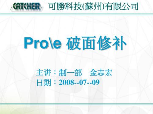 Proe 破面修补