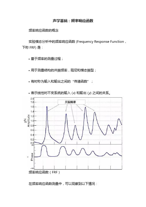 声学基础：频率响应函数