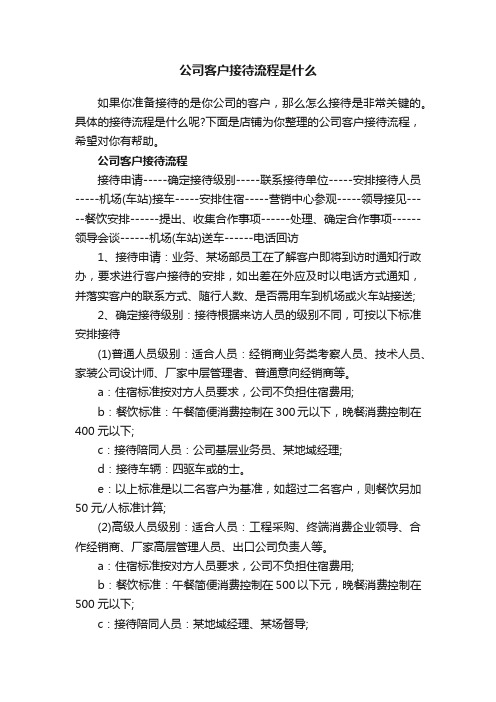 公司客户接待流程是什么