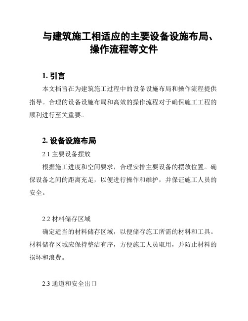 与建筑施工相适应的主要设备设施布局、操作流程等文件