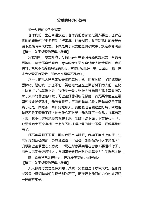 父爱的经典小故事