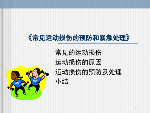 常见运动损伤的预防及处理参考课件