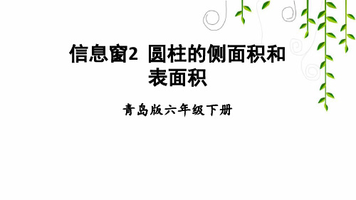 青岛版数学六年级下册信息窗2 圆柱的侧面和表面积课件